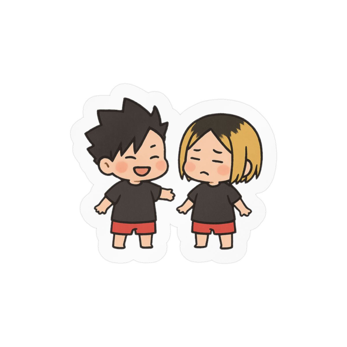 Kenma & Kuroo Haikyuu Sticker | Cute Nekoma Duo Vinyl Decal - Official Stickers merchandise