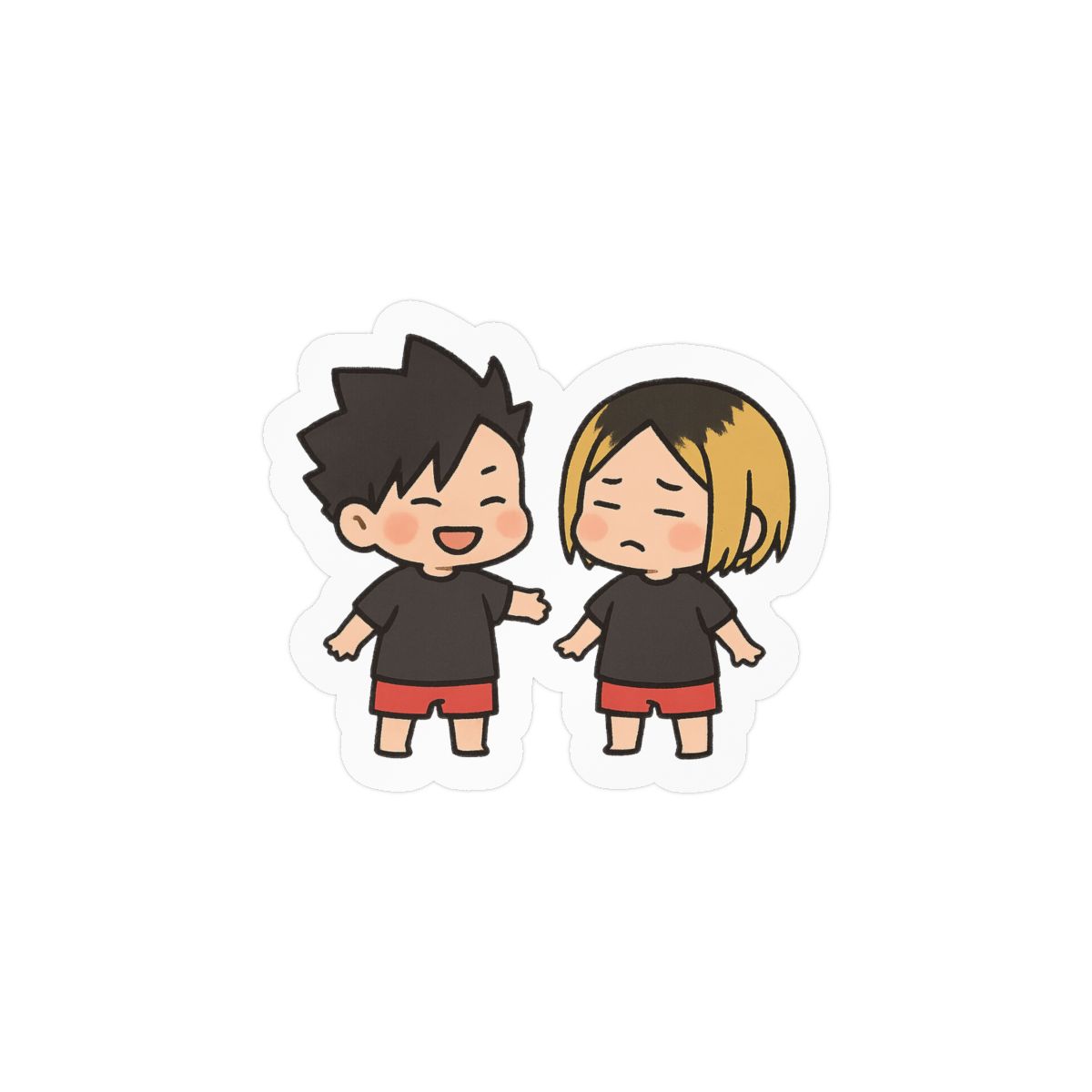 Kenma & Kuroo Haikyuu Sticker | Cute Nekoma Duo Vinyl Decal - alternate angle 3, merchandise