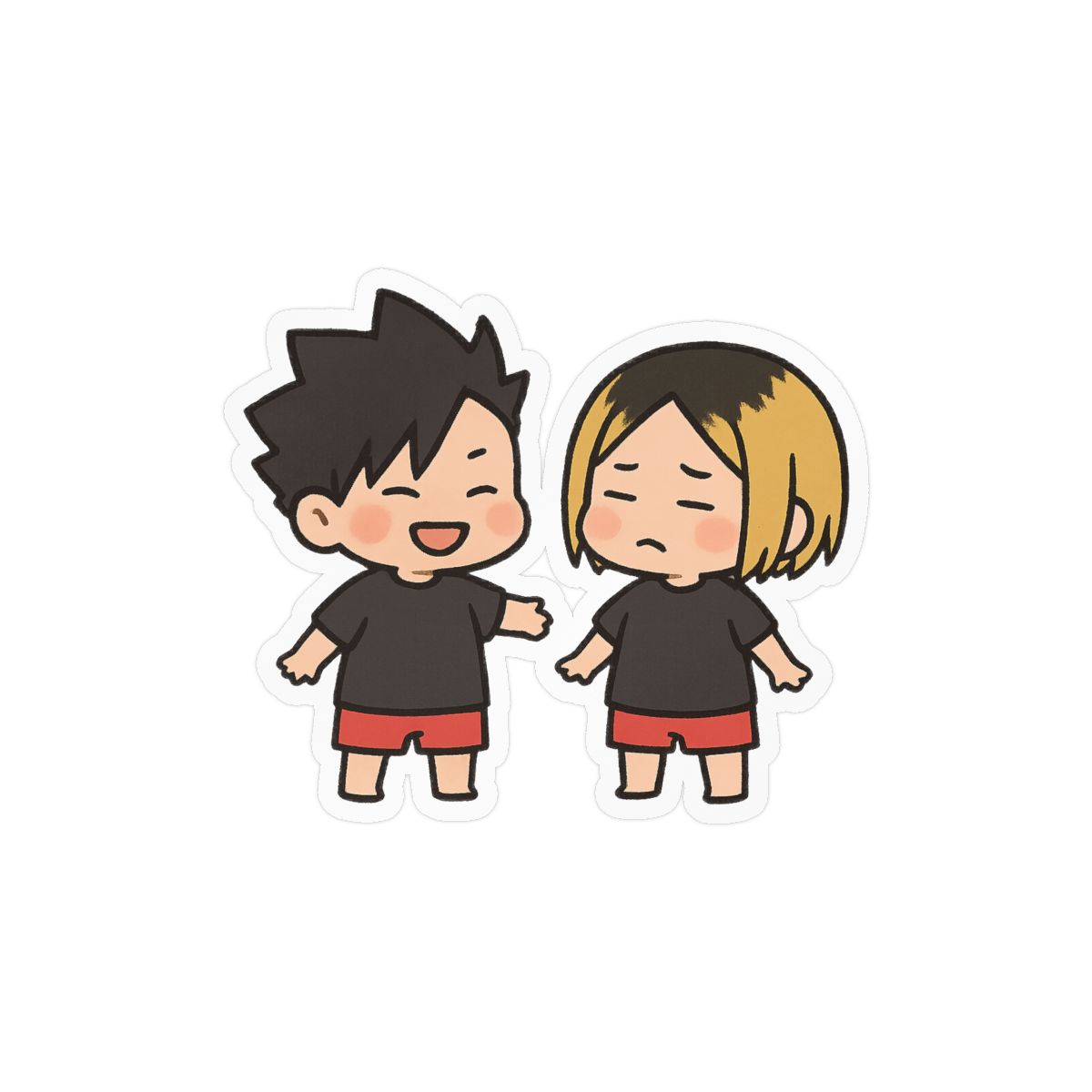 Kenma & Kuroo Haikyuu Sticker | Cute Nekoma Duo Vinyl Decal