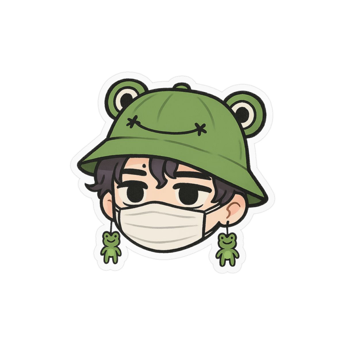 Adorable Omi Frog Sticker | Cute Whimsical Vinyl Decal