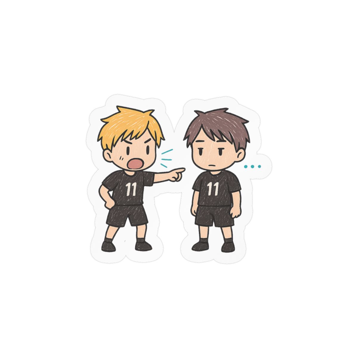 Mini Miya Twins Sticker | Adorable Vinyl Decal - alternate angle 1, merchandise