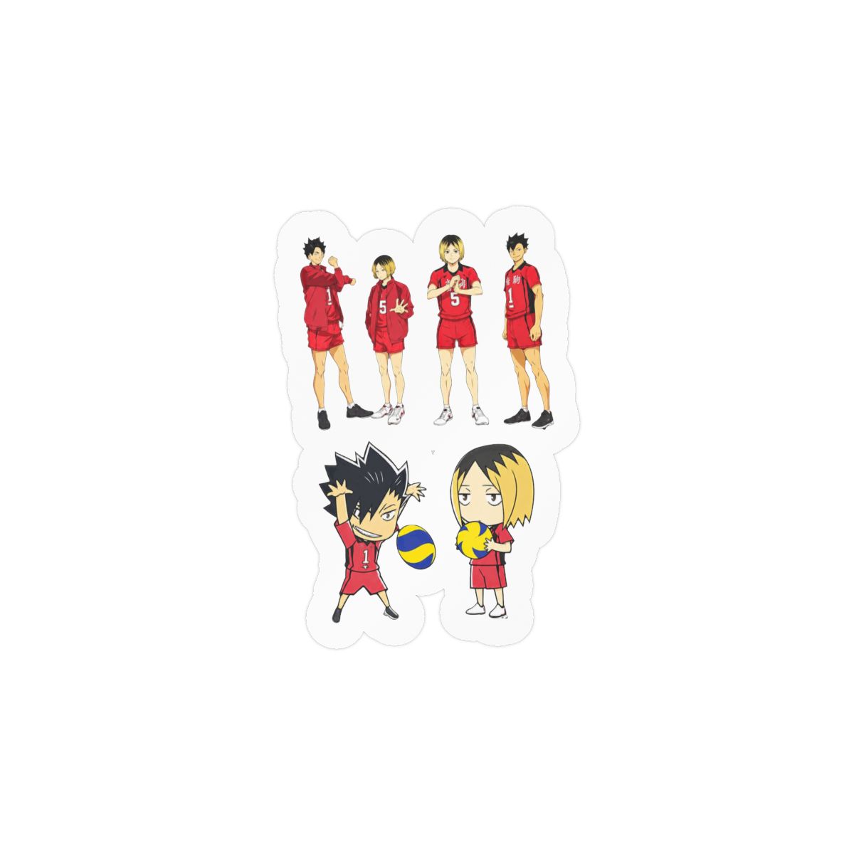 Haikyu!! Nekoma Sticker Pack | Bold Anime Volleyball Vinyl Decals - alternate angle 3, merchandise