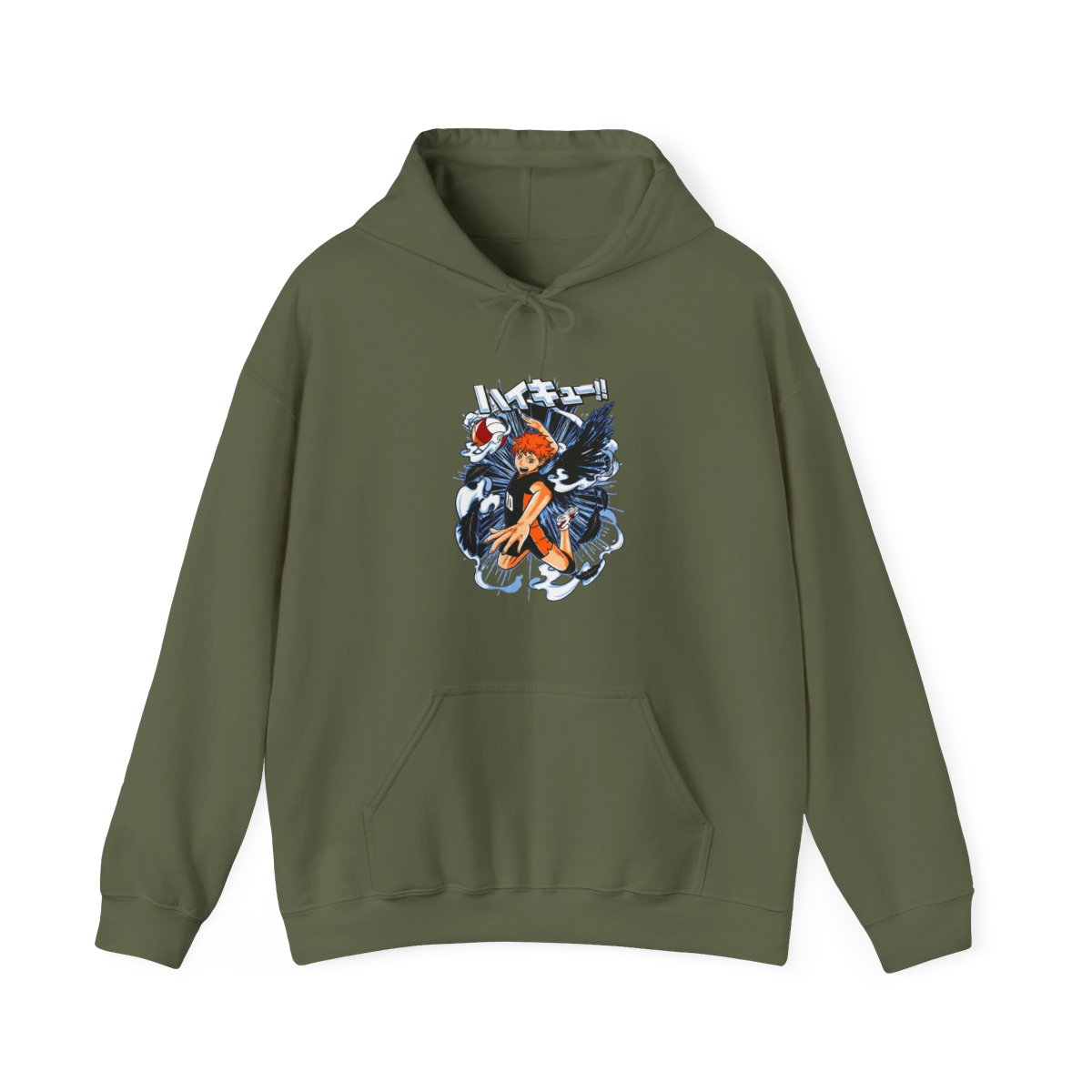 Haikyuu Hoodie Shoyo Hinata Action Jump Jumper - alternate angle 2, merchandise